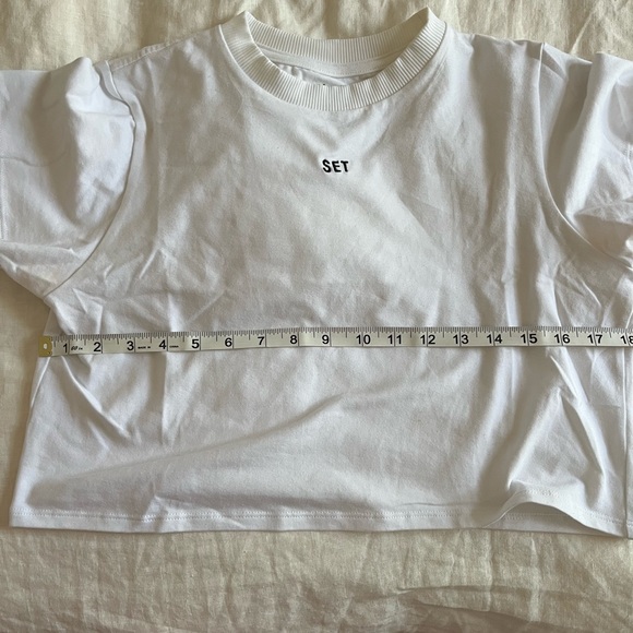 Set Active white cropped T-shirt - Picture 4 of 6
